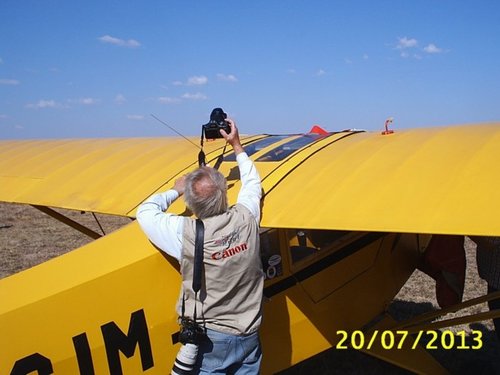 Willie at work. Solar power.JPG